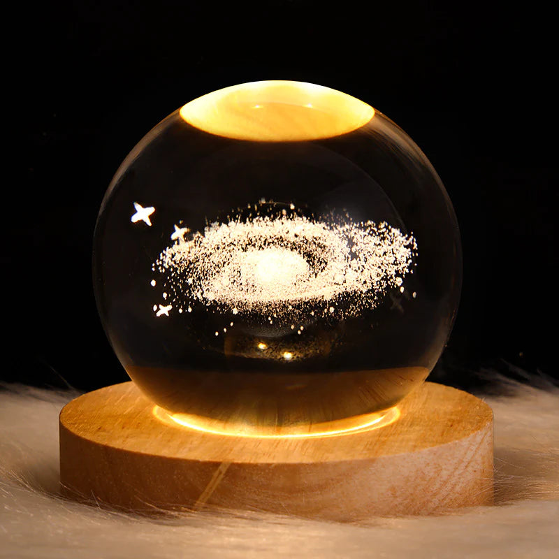 Starry Sky and Planets Moon Moon Crystal Ball Projection Small Night Lamp Creative Ambience Light